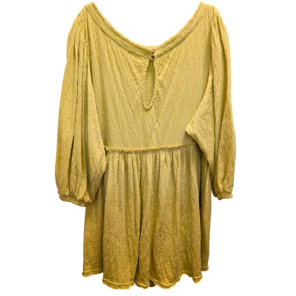 Free People Beach Beyond Obsessed Yellow Romper Size Large EUC - Picture 3 of 6